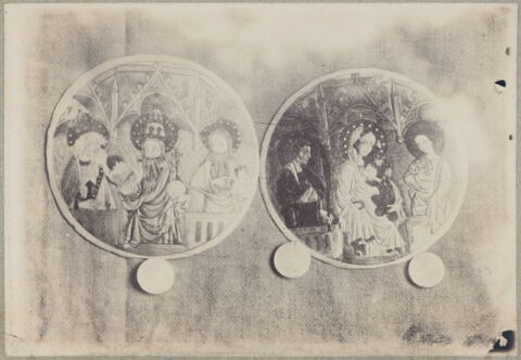 Valve de miroir : Vierge et l'Enfant entre sainte Catherine et saint Jean l’évangéliste, image 4/4
