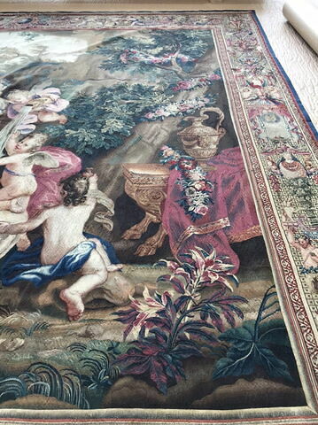 L'Amour et Psyché au bain, de la tenture des Sujets de la Fable ou des Amours de Psyché, image 11/19