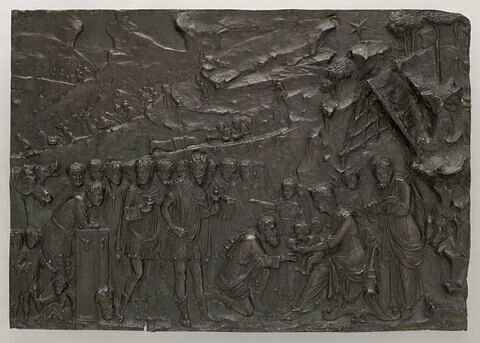 Bas-relief : l'Adoration des mages