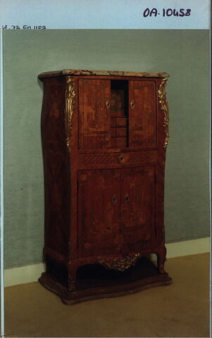 Secrétaire en armoire à marqueterie de scènes chinoises, image 16/17