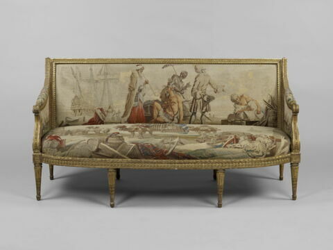Canapé à joues, d'une suite de deux (avec OA 10506 2) et de huit fauteuils 