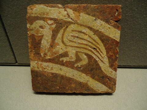 Carreau de pavement bicolore : dragon ou guivre, image 2/4