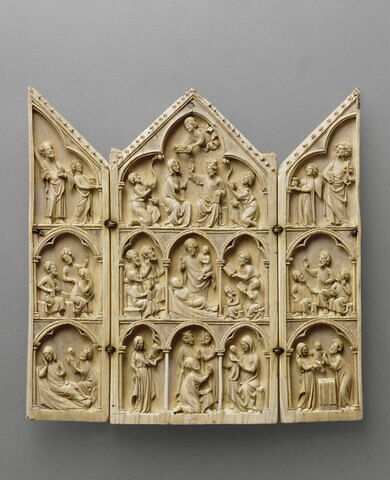 Triptyque : scènes de la vie de la Vierge