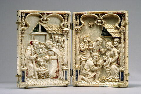 Diptyque : la Nativité - l'Adoration des Mages.