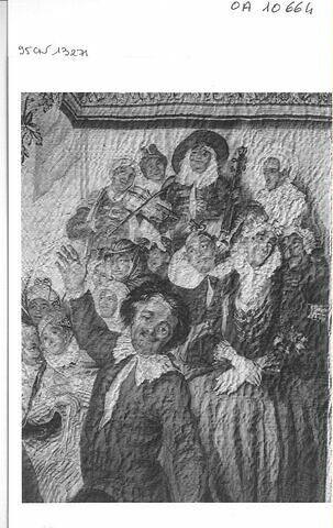 Le Bal de Barcelone, de la tenture de l'Histoire de Don Quichotte aux armes de la famille d'Argenson du  comte d'Argenson, image 2/17