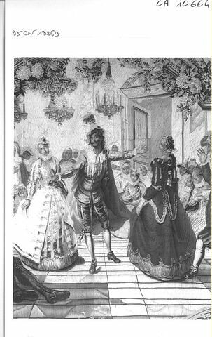 Le Bal de Barcelone, de la tenture de l'Histoire de Don Quichotte aux armes de la famille d'Argenson du  comte d'Argenson, image 3/17