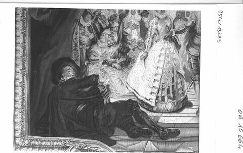 Le Bal de Barcelone, de la tenture de l'Histoire de Don Quichotte aux armes de la famille d'Argenson du  comte d'Argenson, image 5/17