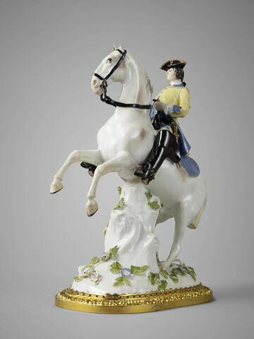 Statuette : cavalier en veste jaune, image 4/5