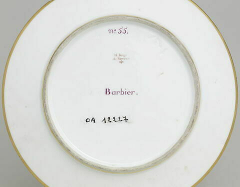 Assiette du Service Encyclopédique : Barbier, image 2/2
