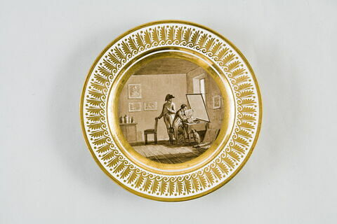 Assiette du Service Encyclopédique : Graveur en taille-douce, image 4/4