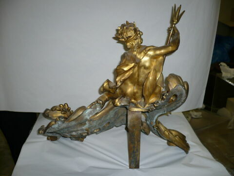 Chenet d'une paire, en bronze doré (R 1299), image 2/3