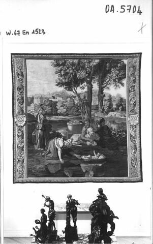 Moïse exposé sur les eaux, de la tenture de l'Histoire de Moïse, image 3/4