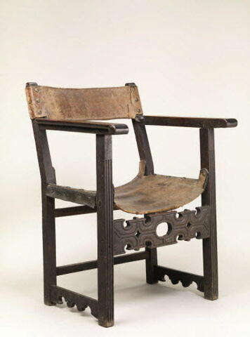 Fauteuil à assise et dossier en cuir, image 3/3