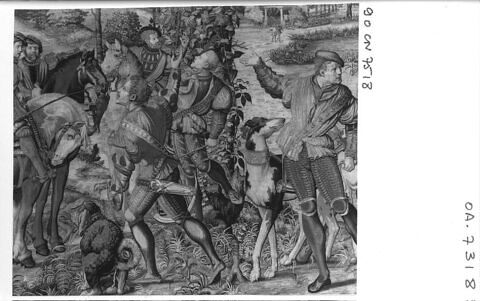 Le mois de juillet ou Le signe du lion ou Le rapport, de la tenture dite des Chasses de Maximilien, image 7/9