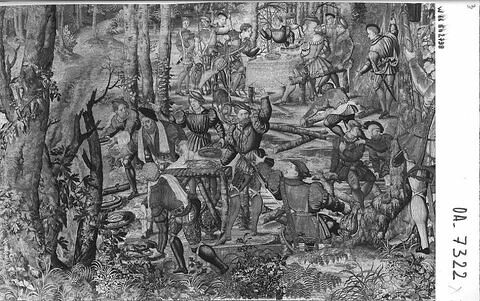 Le mois de novembre ou Le signe du sagittaire ou Le rapport, de la tenture dite des Chasses de Maximilien, image 9/14