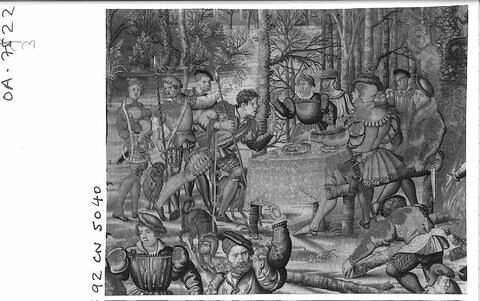 Le mois de novembre ou Le signe du sagittaire ou Le rapport, de la tenture dite des Chasses de Maximilien, image 3/14
