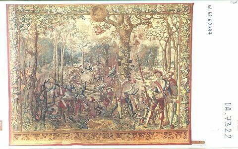 Le mois de novembre ou Le signe du sagittaire ou Le rapport, de la tenture dite des Chasses de Maximilien, image 10/14