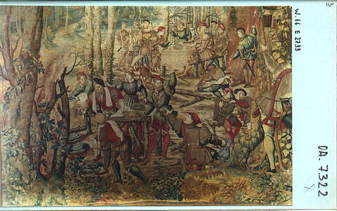 Le mois de novembre ou Le signe du sagittaire ou Le rapport, de la tenture dite des Chasses de Maximilien, image 13/14