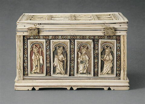 Coffret - boîte à jeux : scènes religieuses, saints, anges musiciens, image 3/9