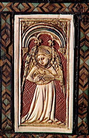 Coffret - boîte à jeux : scènes religieuses, saints, anges musiciens, image 4/9