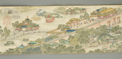 Rouleau: Sur le fleuve, le jour de la fête de Qingming (Qingming shangue tu 清明上河圖), image 7/18