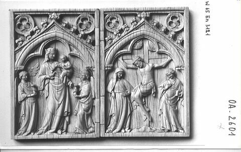 Diptyque : la Vierge glorieuse ; la Crucifixion, image 2/2
