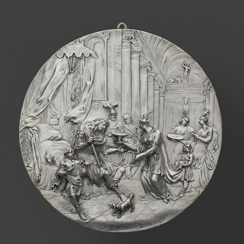 Plaque : Enée raconte la chute de Troie à Didon
