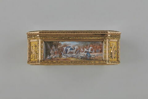 Tabatière octogone : six scènes de chasse en miniatures, image 8/10