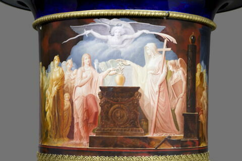 Grand vase Médicis : entrée à Paris du roi Charles X après son sacre, d'une paire avec MR XIV 624, image 5/10
