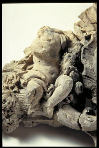 Ecusson double surmonté d'un couronne accosté de deux petits génies et de cornes d'abondance, image 4/6