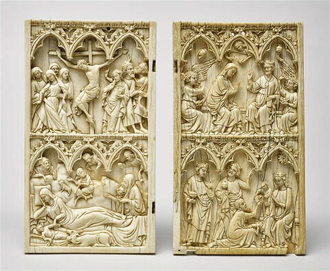Feuillet gauche de diptyque : Crucifixion ; Nativité, image 5/7