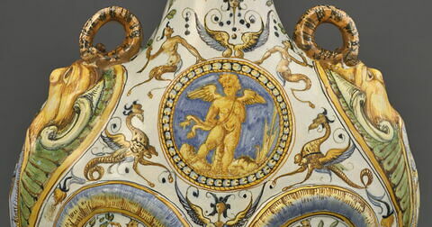 Gourde à deux passants : emblème d'Alphonse II d' Este, duc de Ferrare, image 3/5