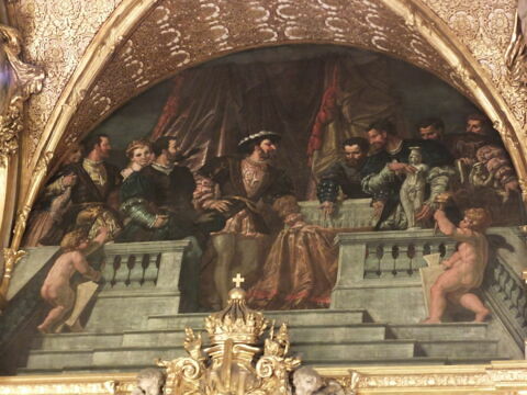 La Gloire et la Vérité couronnant les oeuvres du Génie - Les divers âges du Louvre. 
Présentation à François 1er du projet primitif du Louvre, image 2/2