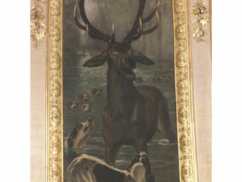 Scènes de chasse et de fauconnerie : Scène de chasse avec cerf à l'eau, image 2/2