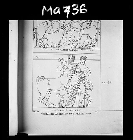Dixième métope sud du Parthénon, centaure et femme lapithe, image 3/13