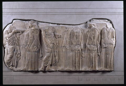Plaque des Ergastines, bloc 7 de la frise Est des Grandes Panathénées, image 10/16