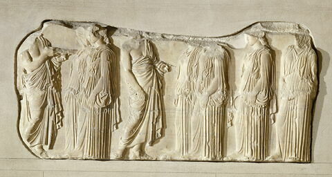 Plaque des Ergastines, bloc 7 de la frise Est des Grandes Panathénées, image 13/16