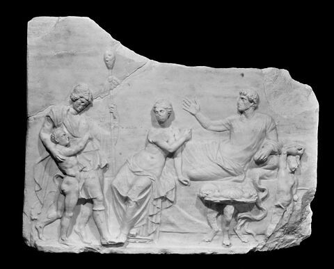 Relief, apparition de Dionysos à un banquet héroïque, image 2/4