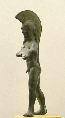 statuette  ; élément de candélabre, image 3/4