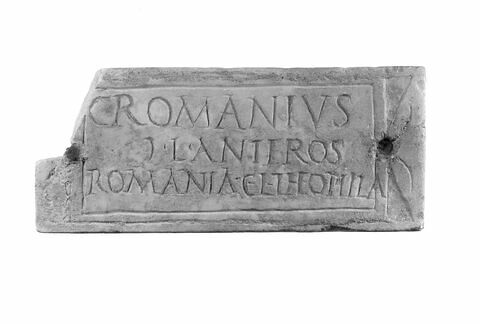 plaque de loculus ; inscription