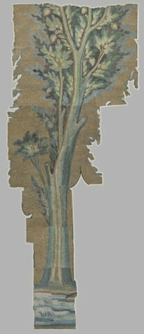 Panneau à l'arbre, relevé des mosaïques de la Grande Mosquée de Damas