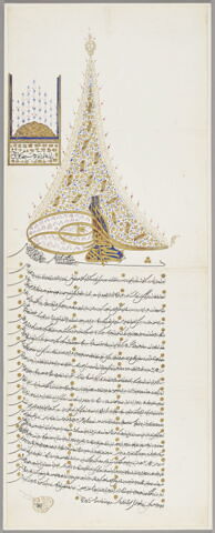 Ahdname (accord) au nom du sultan Ahmet III (r. 1703-1730) adressé en 1704 à la République de Raguse