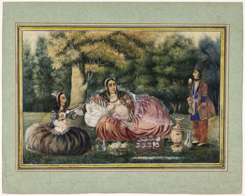Princesse se délassant dans un jardin