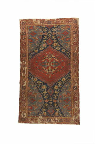 Tapis de village à médaillon hexagonal
