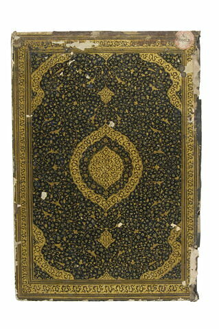 Plat de reliure au médaillon à appendices et décor de tchi, de fleurettes et de rumi, image 3/4