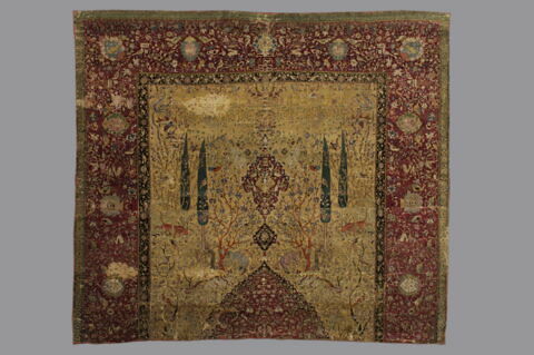 Moitié de tapis à décor dit  