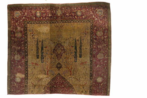 Moitié de tapis à décor dit  