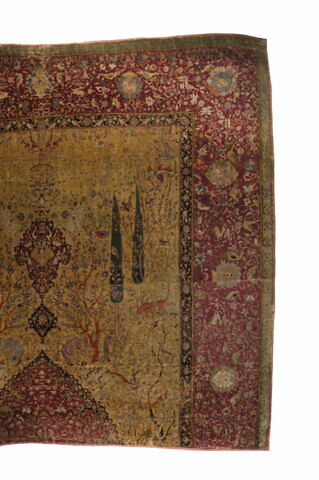 Moitié de tapis à décor dit  