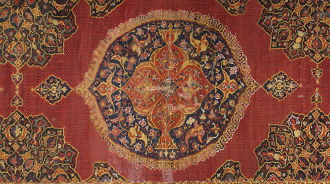 Tapis à médaillons en mandorle sur champ pointillé, image 3/8