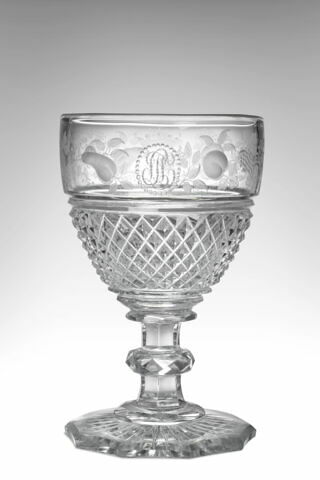 Verre à pied, d'un ensemble de 6